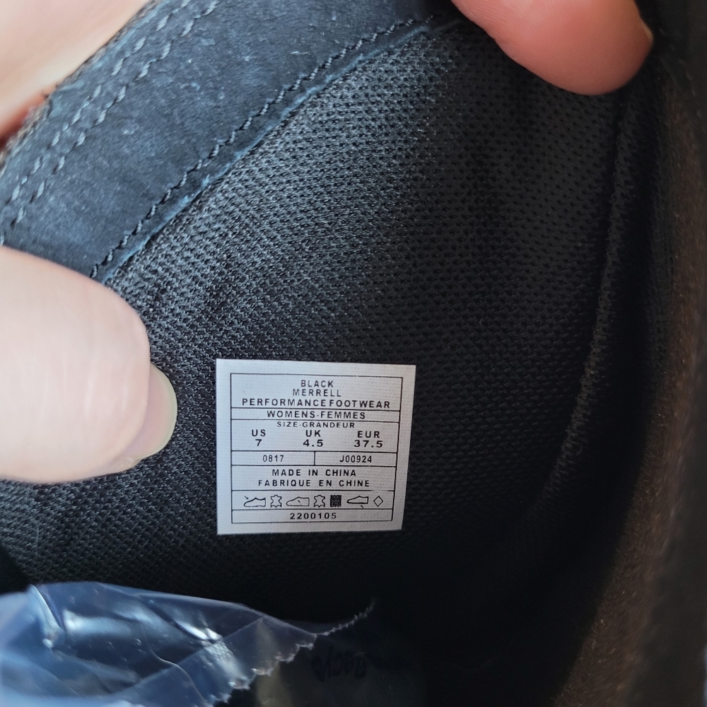 Merrell Black Leather & Suede Mid-Calf Winter Boots - Picture 10 of 11